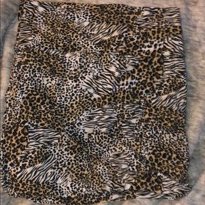 Wet seal animal print skirt